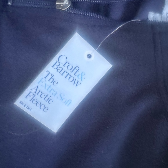 Croft & Barrow men's Navy Blue Quarter-Zip Fleece Pullover size 2X - Picture 3 of 8